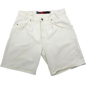 VTG 90s Men's Skater White Levi's Silvertab Denim Loose Fit Baggy Jean Shorts 36